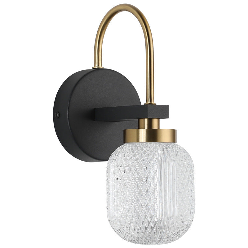 Eryn Moderne LED Wandlamp - Zwart-Goud Design - Energiezuinige Verlichting voor Slaapkamer en Woonkamer