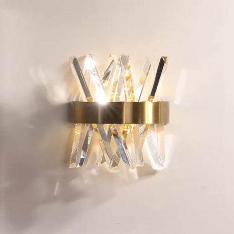 Marilyn Moderne LED Wandlamp – Luxe Goudkleurige Verlichting voor Slaapkamer & Woonkamer | Metaal & Kristal