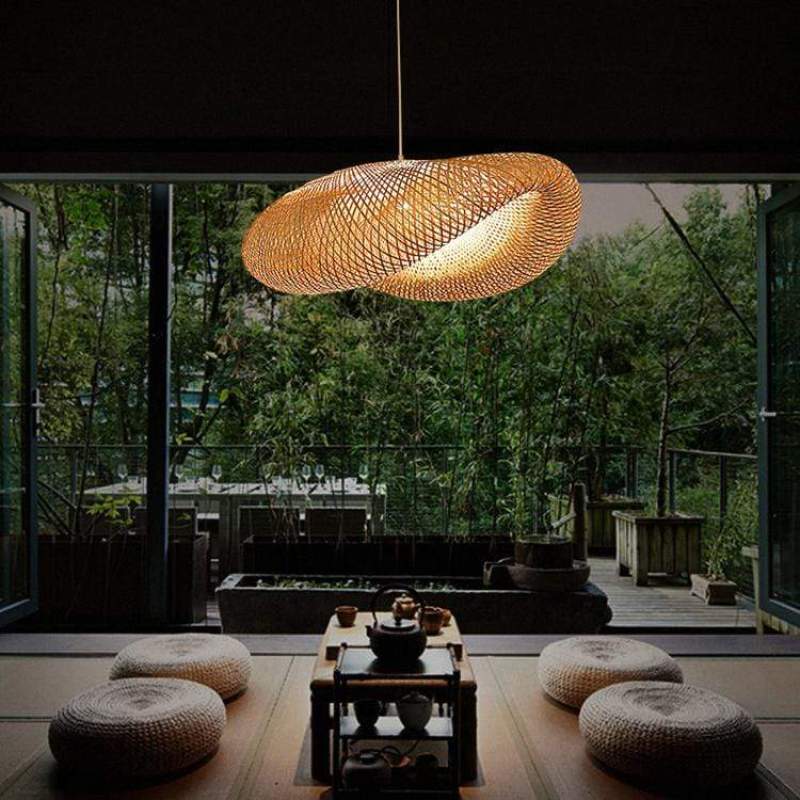ZenBamboo LED Hanglamp - Bamboe Bol Verlichting voor Moderne Slaapkamer | Energiezuinige Natuurlijke Lampen