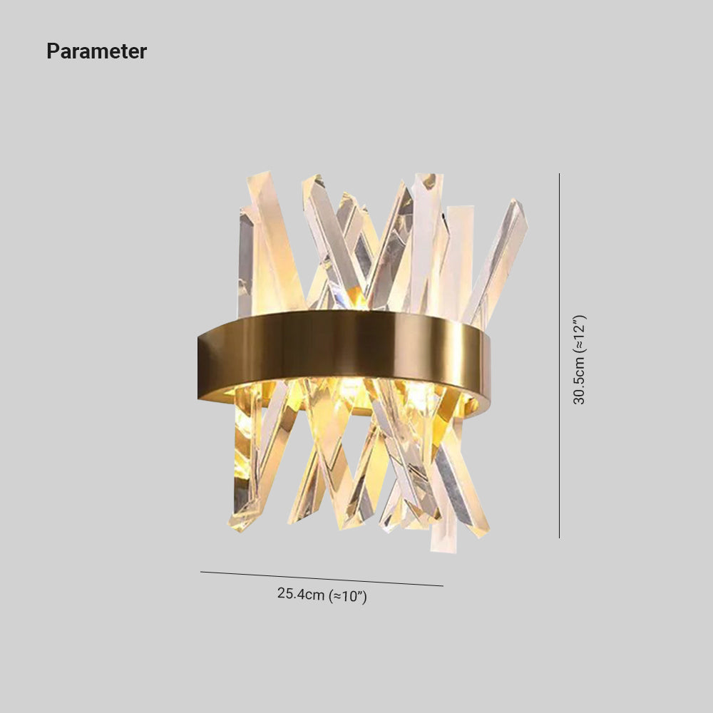 Marilyn Moderne LED Wandlamp – Luxe Goudkleurige Verlichting voor Slaapkamer & Woonkamer | Metaal & Kristal