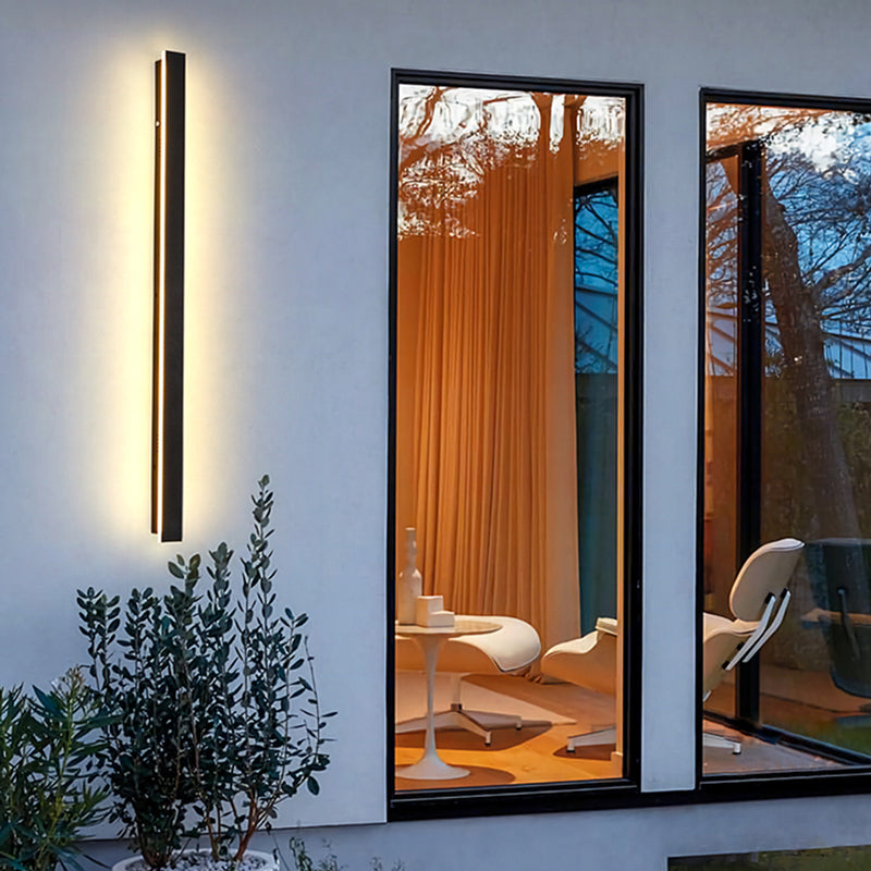 Zenith - Strakke LED Wandlampen Zwart Metaal voor Binnen en Buiten, Modern Design voor Tuin en Hal