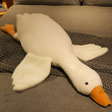 Zachte Witte Eend Pluche Knuffel - Grote Zwaan/Gans Speelgoed, Fluffy Vloermat voor Kinderkamer en Huisdecoratie