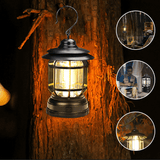 Draagbare Retro Campingleucht - VintageGlow, LED Campinglamp voor Outdoor, Tuin, en Avonturen