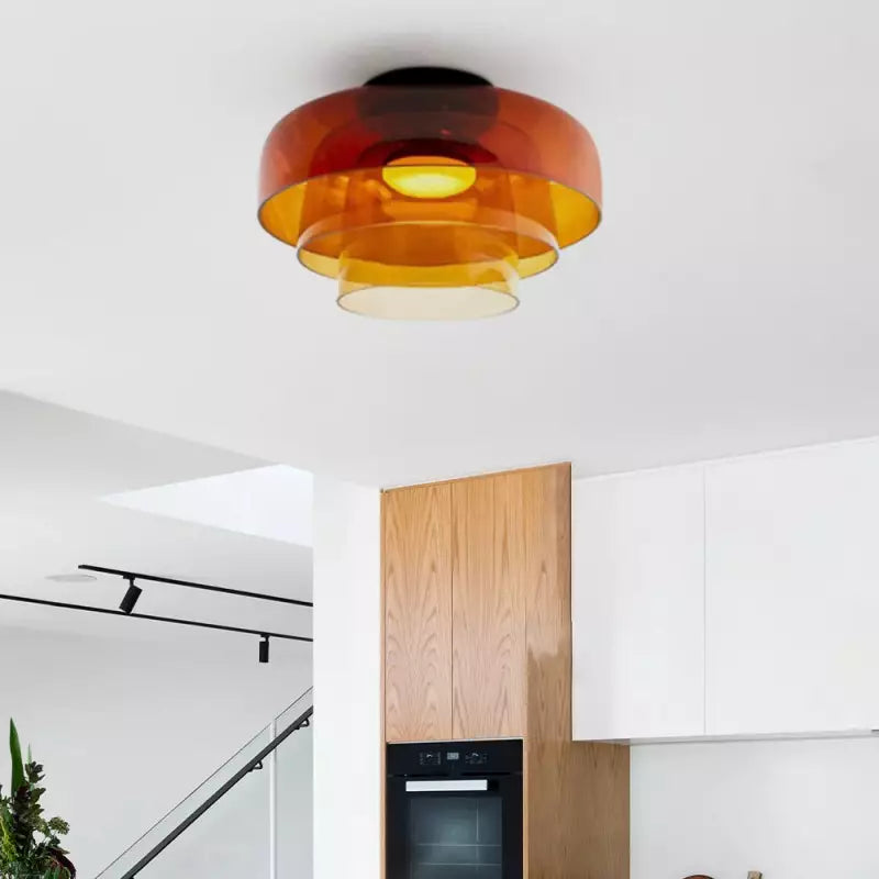 Nordic Designer Creatieve Persoonlijkheid Middeleeuwse Glazen Plafondlamp