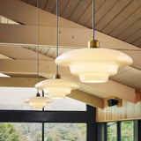 Mid Century Art Melkwit Glazen Hanglamp