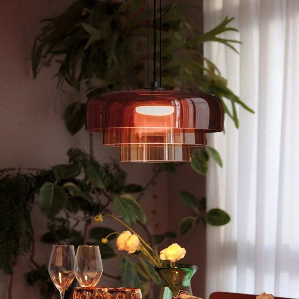 Nordic Ontwerper Creatieve Middeleeuwse Glazen Hanglampen