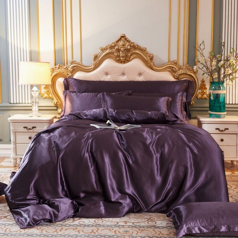 Luxe Satijn/Katoen Bedlinnen Set (4 stuks) – 2x Kussensloop en Laken voor Ultiem Comfort