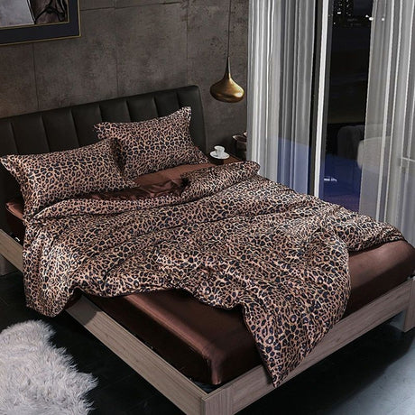 Luxe Satijn/Katoen Bedlinnen Set (4 stuks) – 2x Kussensloop en Laken voor Ultiem Comfort