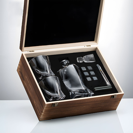 Luxe Whiskey Karaaf Set - Premium Glazen en Whiskeystenen voor een Elegante Drinkervaring