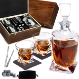 Luxe Whiskey Karaaf Set - Premium Glazen en Whiskeystenen voor een Elegante Drinkervaring