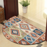 Rond Mandala Tapijt - Dikke Antislip Mat, Machinewasbaar, Perfect voor Woonkamer, Hal en Buiten – Polyester