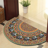 Rond Mandala Tapijt - Dikke Antislip Mat, Machinewasbaar, Perfect voor Woonkamer, Hal en Buiten – Polyester