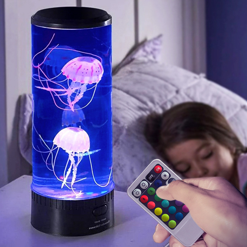 SerenitySphere - LED Aquarium Kwallen Lamp | Rustgevende Lavalampe met 7 Kleuren | Sfeervolle Verlichting