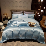 Luxe Egyptisch Katoenen Dekbedovertrek Set - Midnight Dusk | Ademend en Zacht Beddengoed voor Comfortabel Slapen