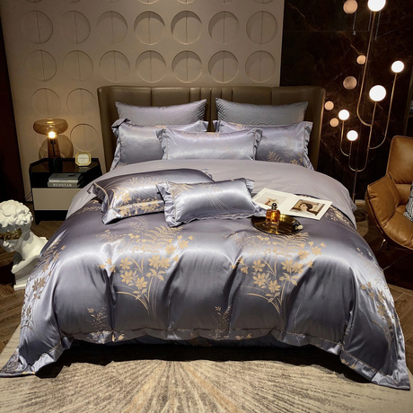 Luxe Egyptisch Katoenen Dekbedovertrek Set - Midnight Dusk | Ademend en Zacht Beddengoed voor Comfortabel Slapen
