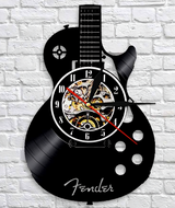 Unieke Gitaar Vinylplaat Wandklok - Creatief Ontwerp voor Muziekliefhebbers