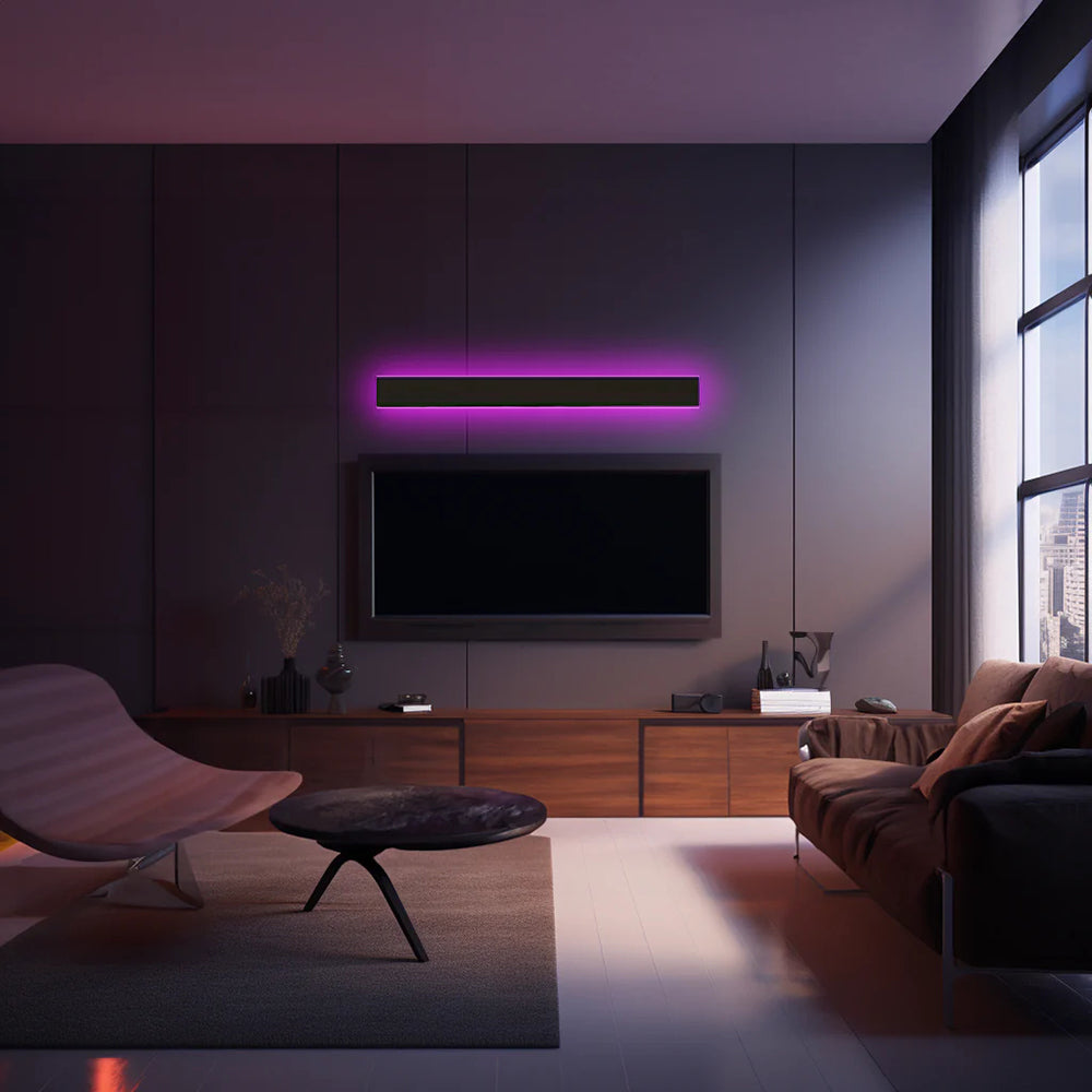 Zenith - Strakke LED Wandlampen Zwart Metaal voor Binnen en Buiten, Modern Design voor Tuin en Hal