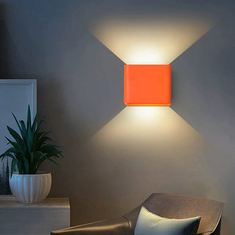 LumiBox - Vierkante LED Wandlamp | Modern Design in Zwart, Wit en Groen voor Slaapkamer en Woonkamer