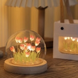 Tulp Nachtlampje LED op Batterijen – Rustgevend Draadloos Licht voor Slaapkamer en Kinderkamer