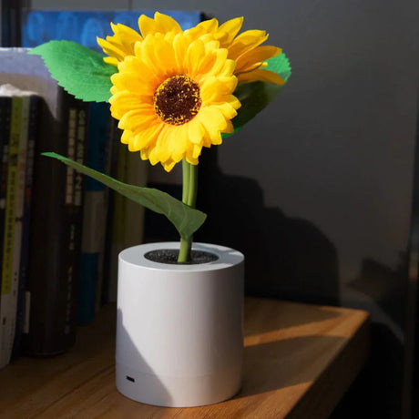 Zonnebloem LED Nachtlampje – Rustgevende Verlichting met Oplaadbare Batterij en Instelbare Lichtintensiteit