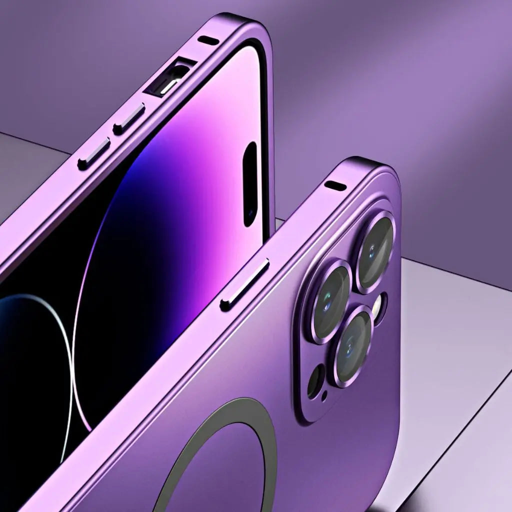 Magnetische Metalen iPhone Hoes – Beschermt tegen Krassen, Stoten en Vallen met Slank Modern Ontwerp