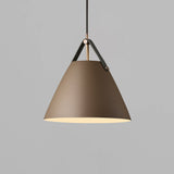 Industriële Hanglamp met Lederen Strap