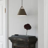 Industriële Hanglamp met Lederen Strap