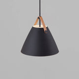 Industriële Hanglamp met Lederen Strap