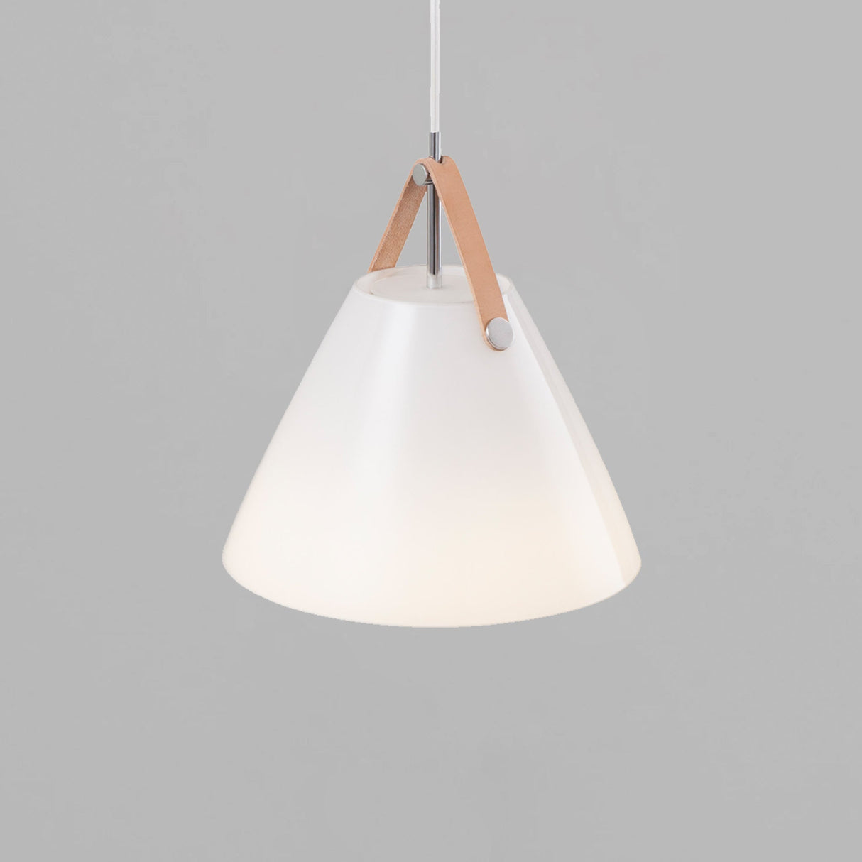 Industriële Hanglamp met Lederen Strap
