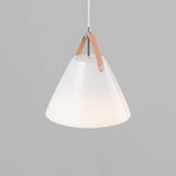 Industriële Hanglamp met Lederen Strap