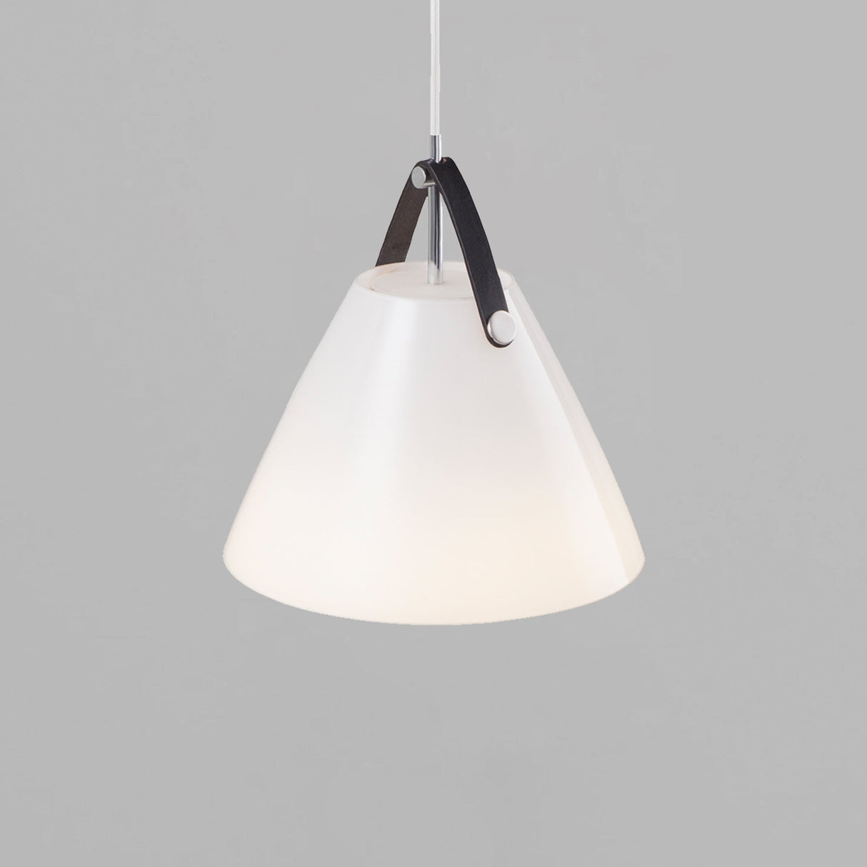 Industriële Hanglamp met Lederen Strap