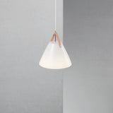 Industriële Hanglamp met Lederen Strap