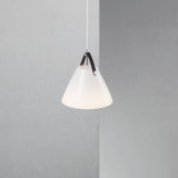 Industriële Hanglamp met Lederen Strap