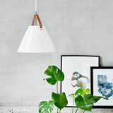 Industriële Hanglamp met Lederen Strap