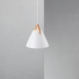 Industriële Hanglamp met Lederen Strap