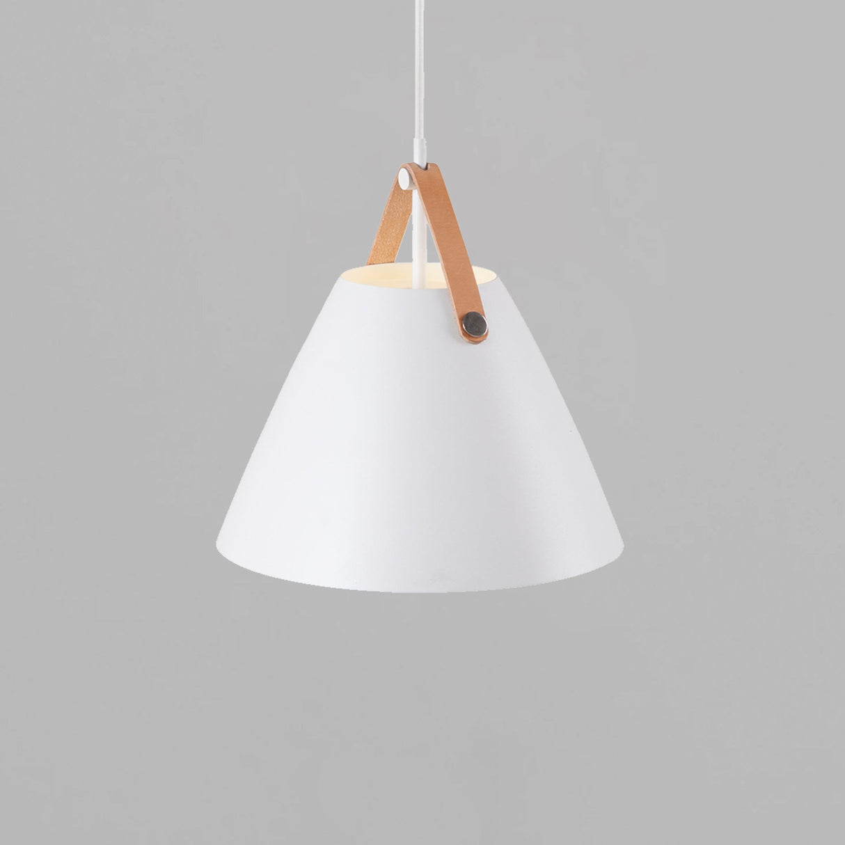 Industriële Hanglamp met Lederen Strap