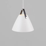 Industriële Hanglamp met Lederen Strap