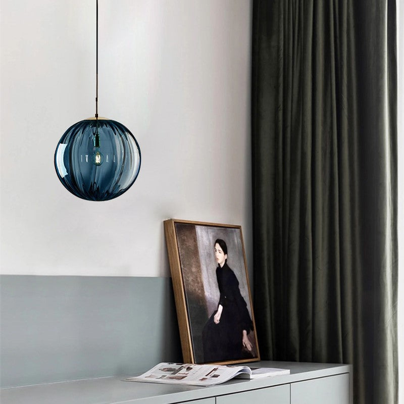 Nordic Minimalistische Moderne Waterpatroon Glazen Bol Hanglamp