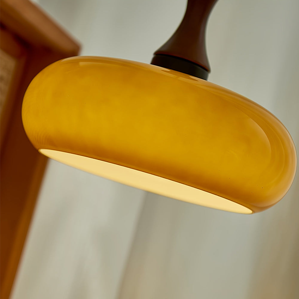 Retro Houten Bruine Koepel Keuken Eiland Hanglamp