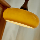 Retro Houten Bruine Koepel Keuken Eiland Hanglamp