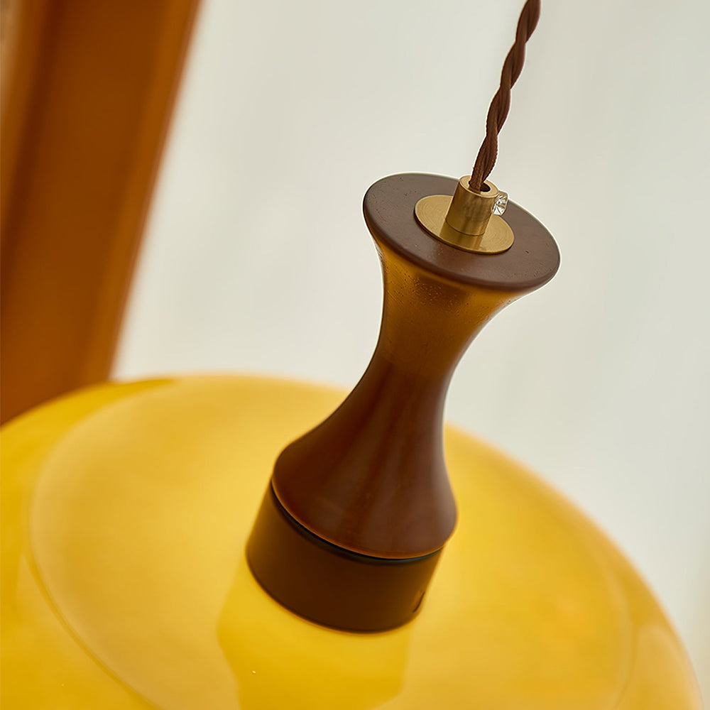 Retro Houten Bruine Koepel Keuken Eiland Hanglamp