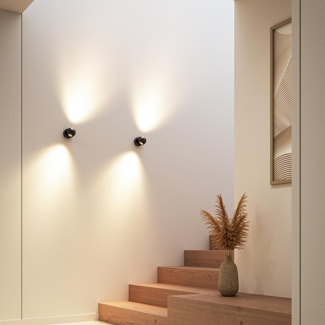 Stijlvolle LED Wandlamp LumiWave – Energiezuinig, Modern Design voor Binnen en Buiten, Mat Zwart