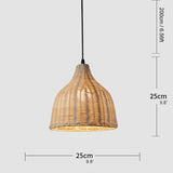 Rotan Bamboe Mand Eetkamer Hanglamp