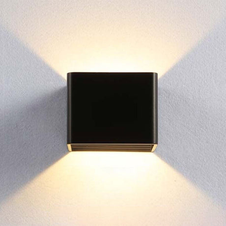 LumiBox - Vierkante LED Wandlamp | Modern Design in Zwart, Wit en Groen voor Slaapkamer en Woonkamer
