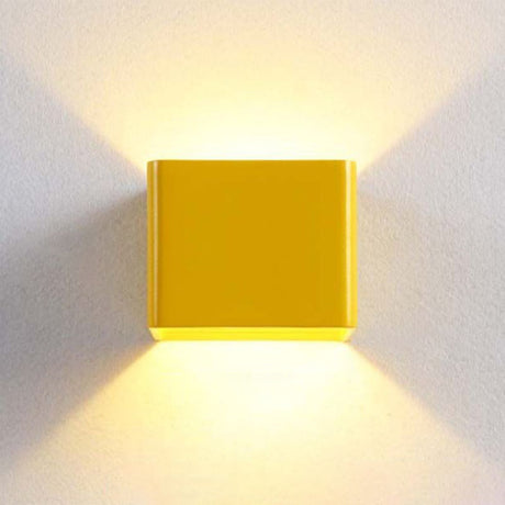 LumiBox - Vierkante LED Wandlamp | Modern Design in Zwart, Wit en Groen voor Slaapkamer en Woonkamer