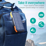 Solar Powerbank 16000mAh – Draagbare Waterdichte Oplader voor Avonturiers en Outdoor Gebruik