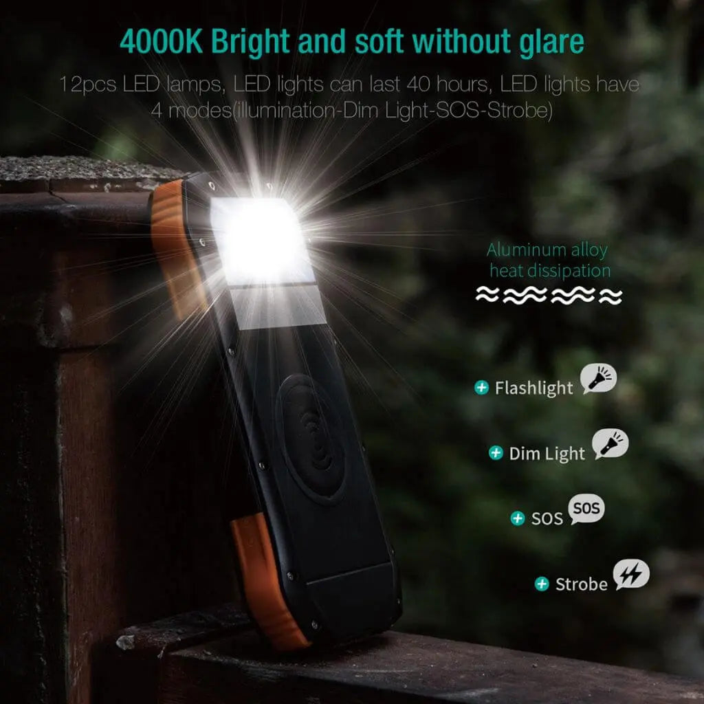 Solar Powerbank 16000mAh – Draagbare Waterdichte Oplader voor Avonturiers en Outdoor Gebruik