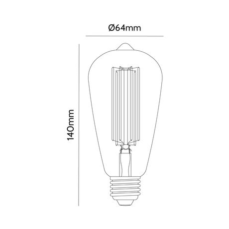 Hyde LED Filament Lamp Uniek Ontwerp