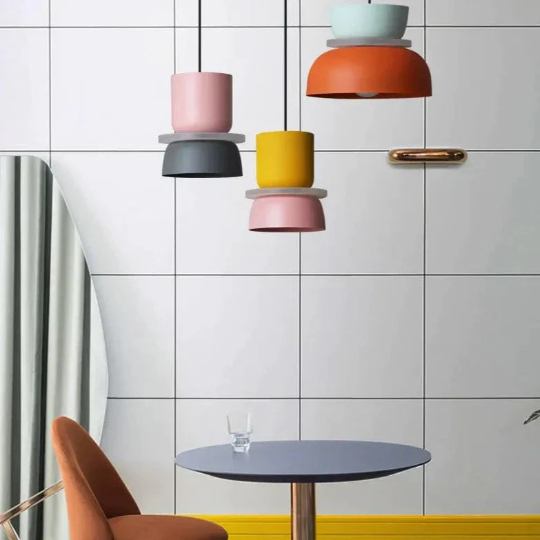 Moderne Hanglamp in Noordse Macaron-stijl | Scandinavisch Design met LED-verlichting voor Woonkamer of Eetkamer